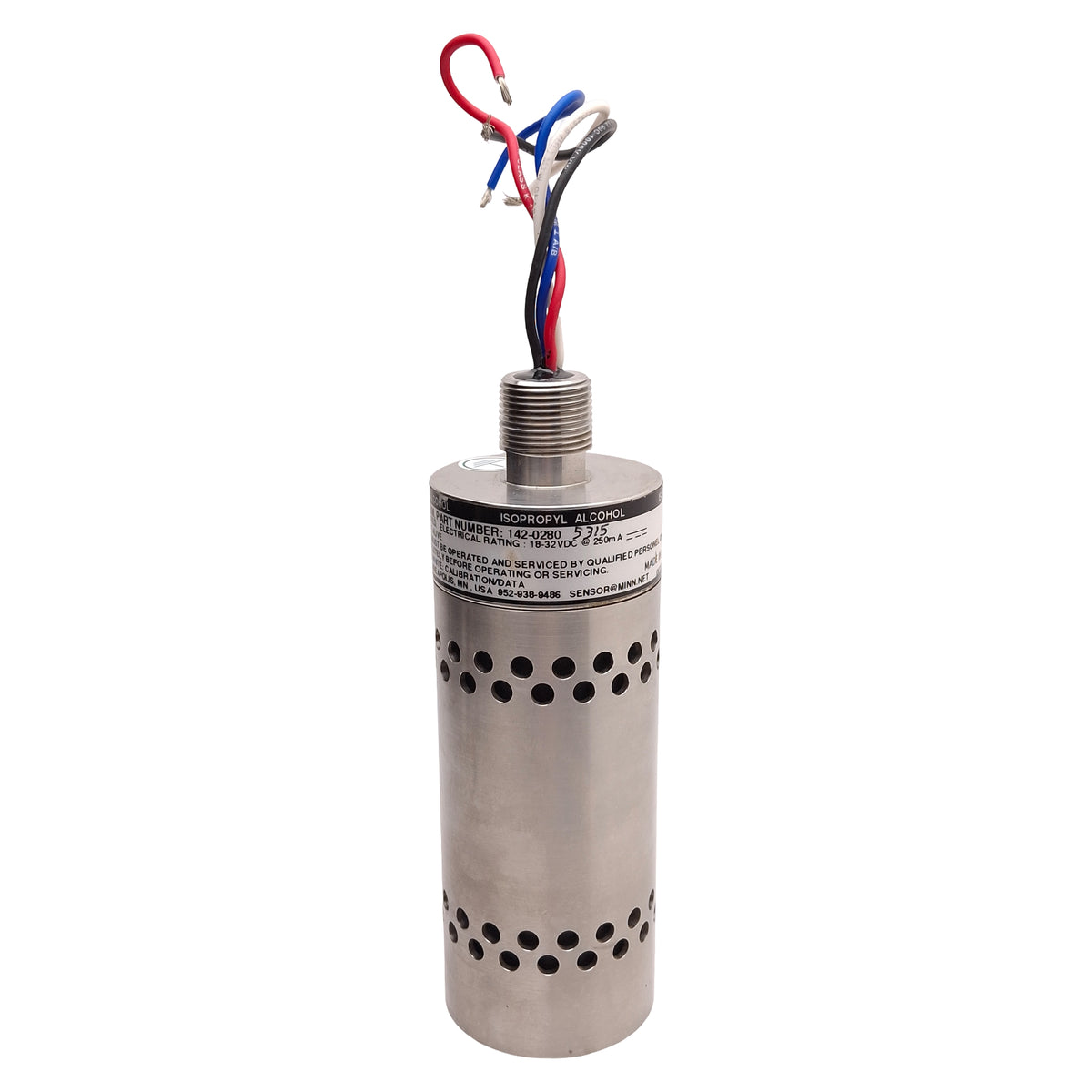 Used SEC 142-0280 Millenium Infrared Isopropyl Alcohol Gas Detector, 4-20mA, 18-32VDC
