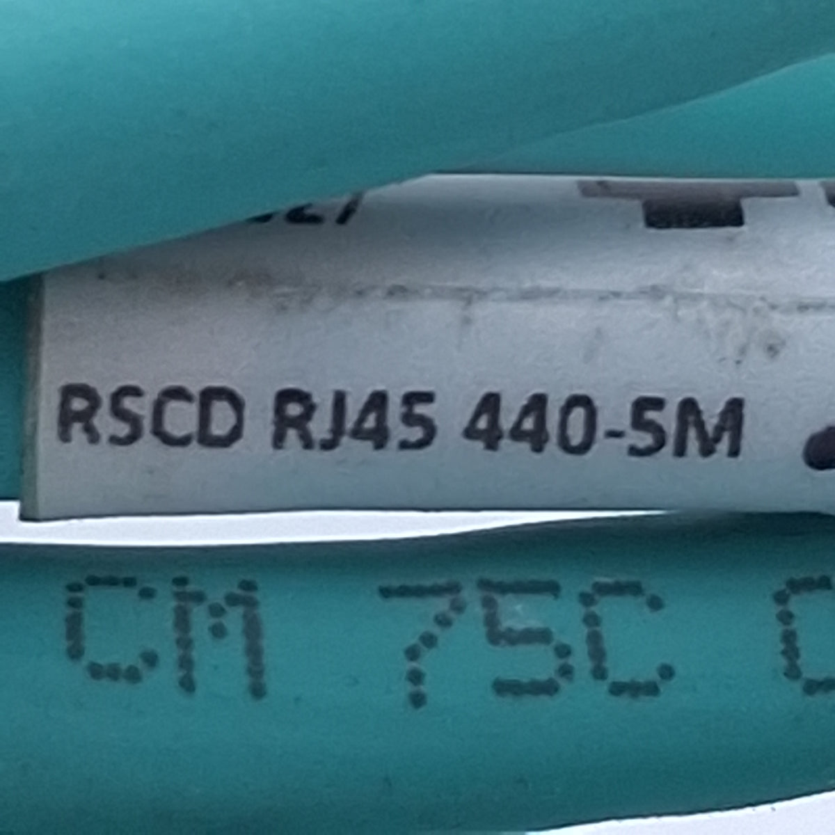 Used Turck RSCD RJ45 440-5M Ethernet Cordset, M12 4-Pin Eurofast to RJ45, 5m Length