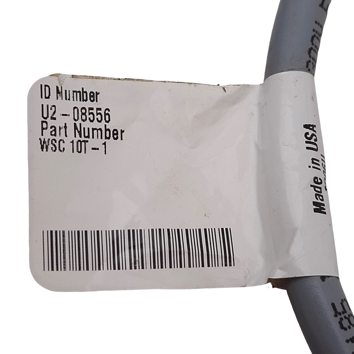 Used Turck WSC 10T-1 Single Ended Cordset, 30V 2A, Right Angle M12 10-Pin Male, 3ft