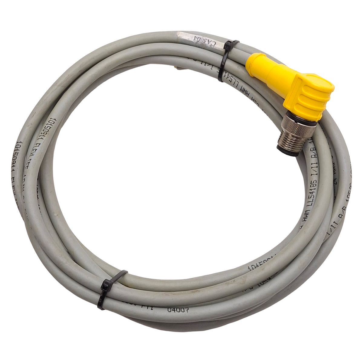 Used Turck WSC 8T-3/S101 Single Ended Cordset, 60VAC/75VDC 2A, M12 8-Pin Male, 9ft