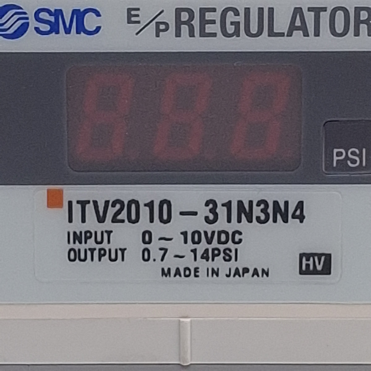 Used SMC ITV2010-31N3N4 Electro-Pneumatic Regulator, 3/8 NPT, 24VDC, M12 4-Pin