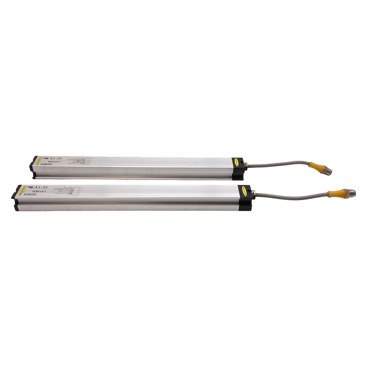 Used Banner LX12EQ / LX12RQ Light Curtain Emitter & Receiver, 0.3-2m Range, 10-30VDC