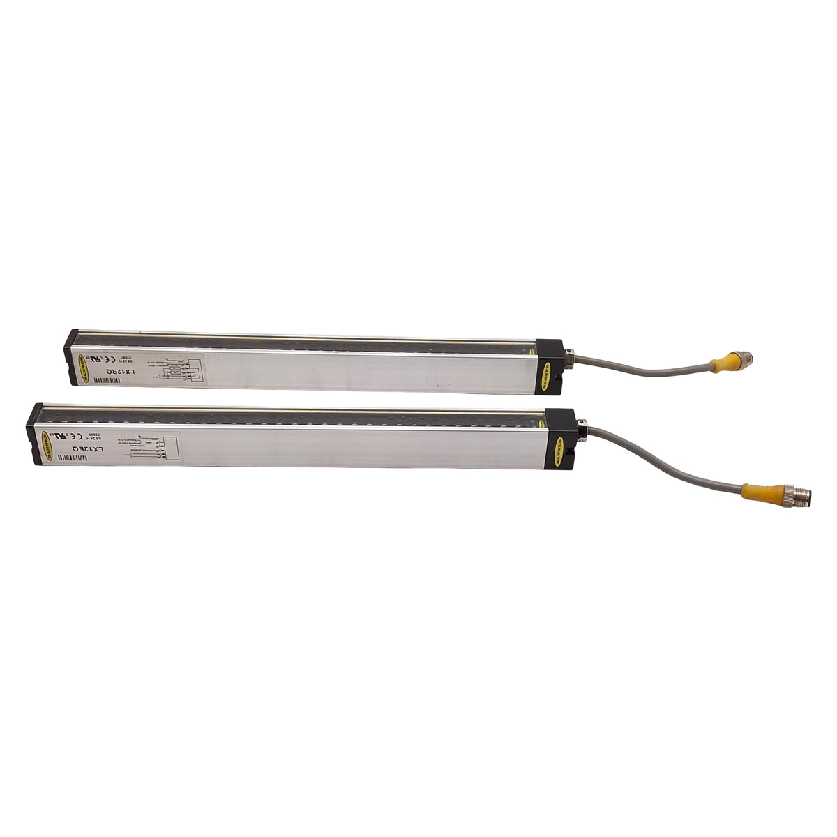 Used Banner LX12EQ / LX12RQ Light Curtain Emitter & Receiver, 0.3-2m Range, 10-30VDC