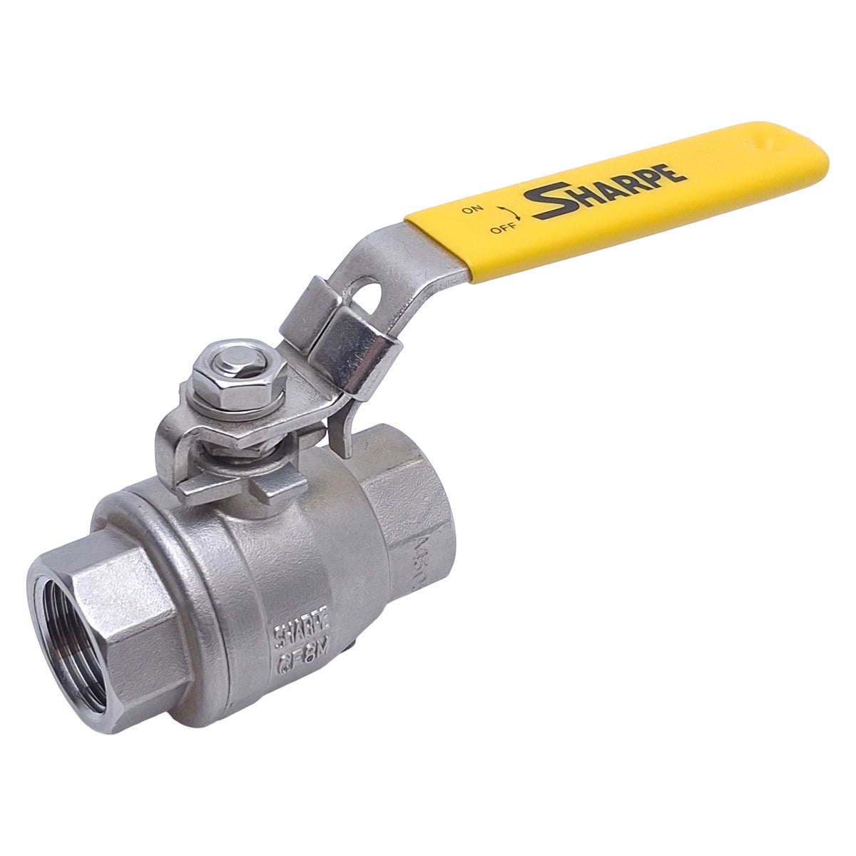 Used Sharpe 3/4-50M76 Manual Stainless Steel Two-Way Ball Valve 3/4 NPT Port, 1000CWP