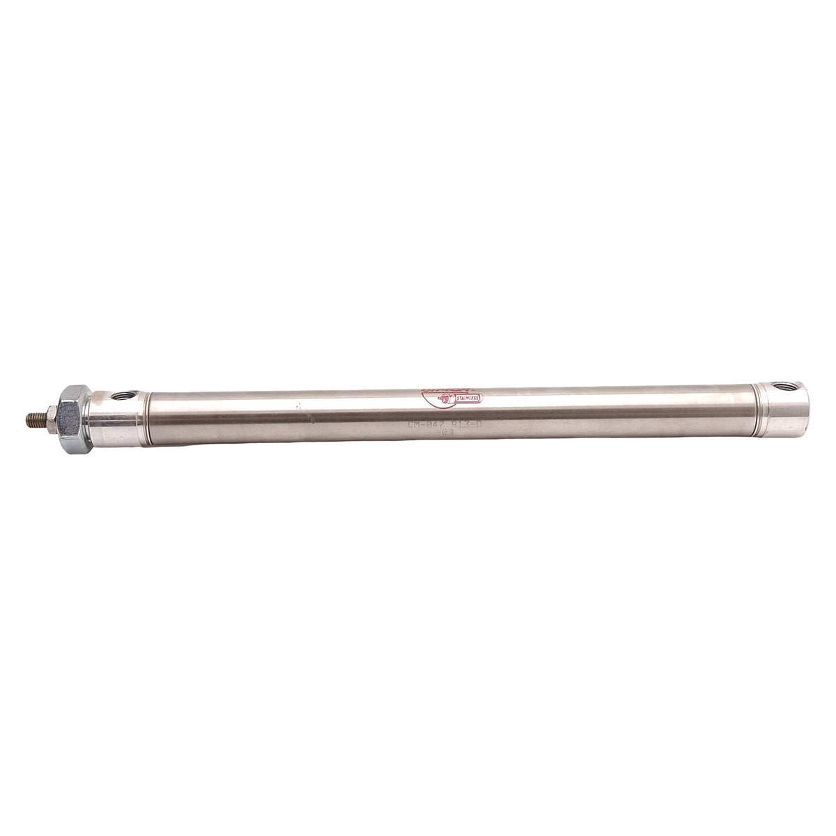 Used Bimba CM-047.813-D Stainless Steel Cylinder, ø3/4in Bore, 7.813in Stroke, 1/8NPT