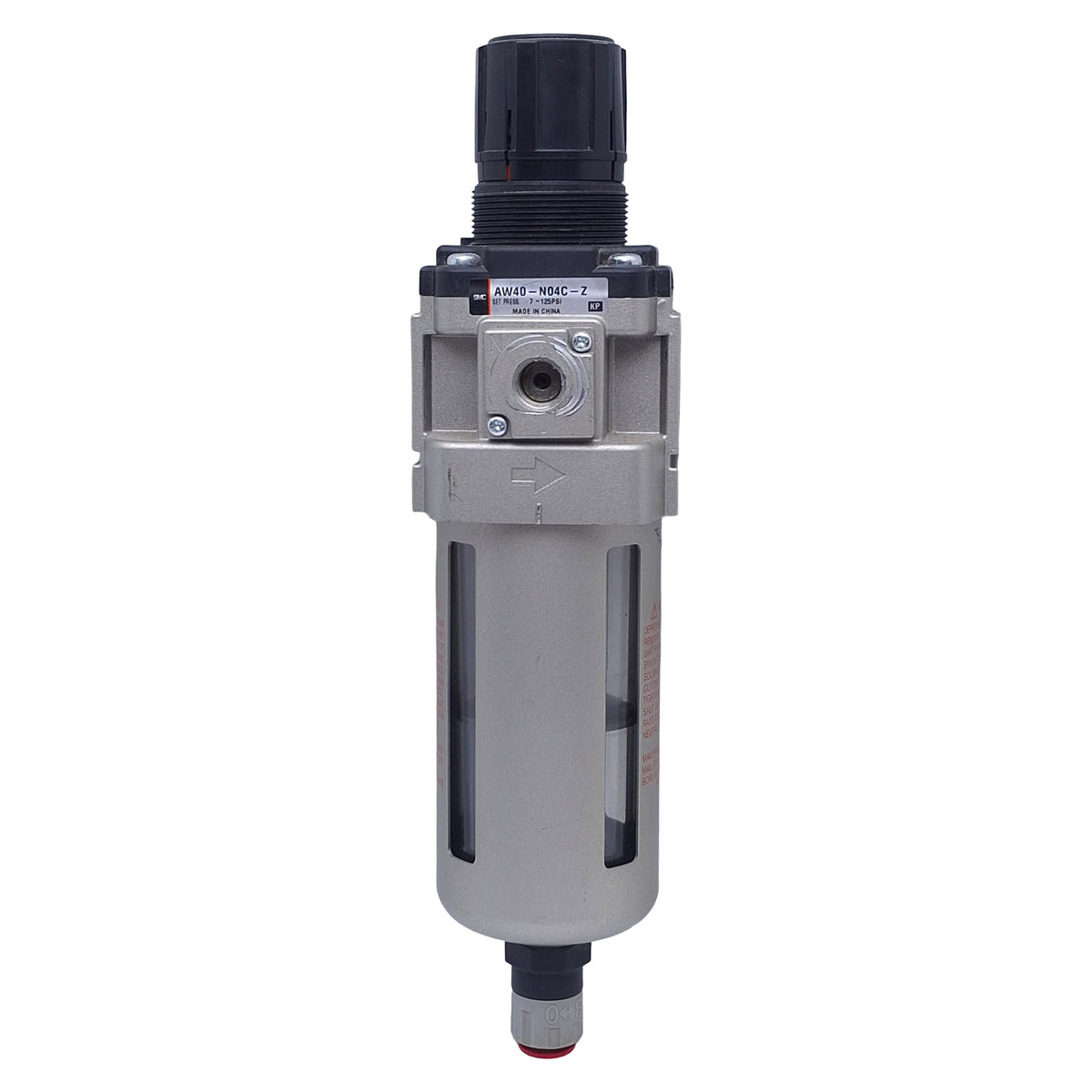 Used SMC AW40-N04C-Z Filter Regulator 5µm, 0.05-0.7MPa Set Pressure, 1/2 NPT Ports