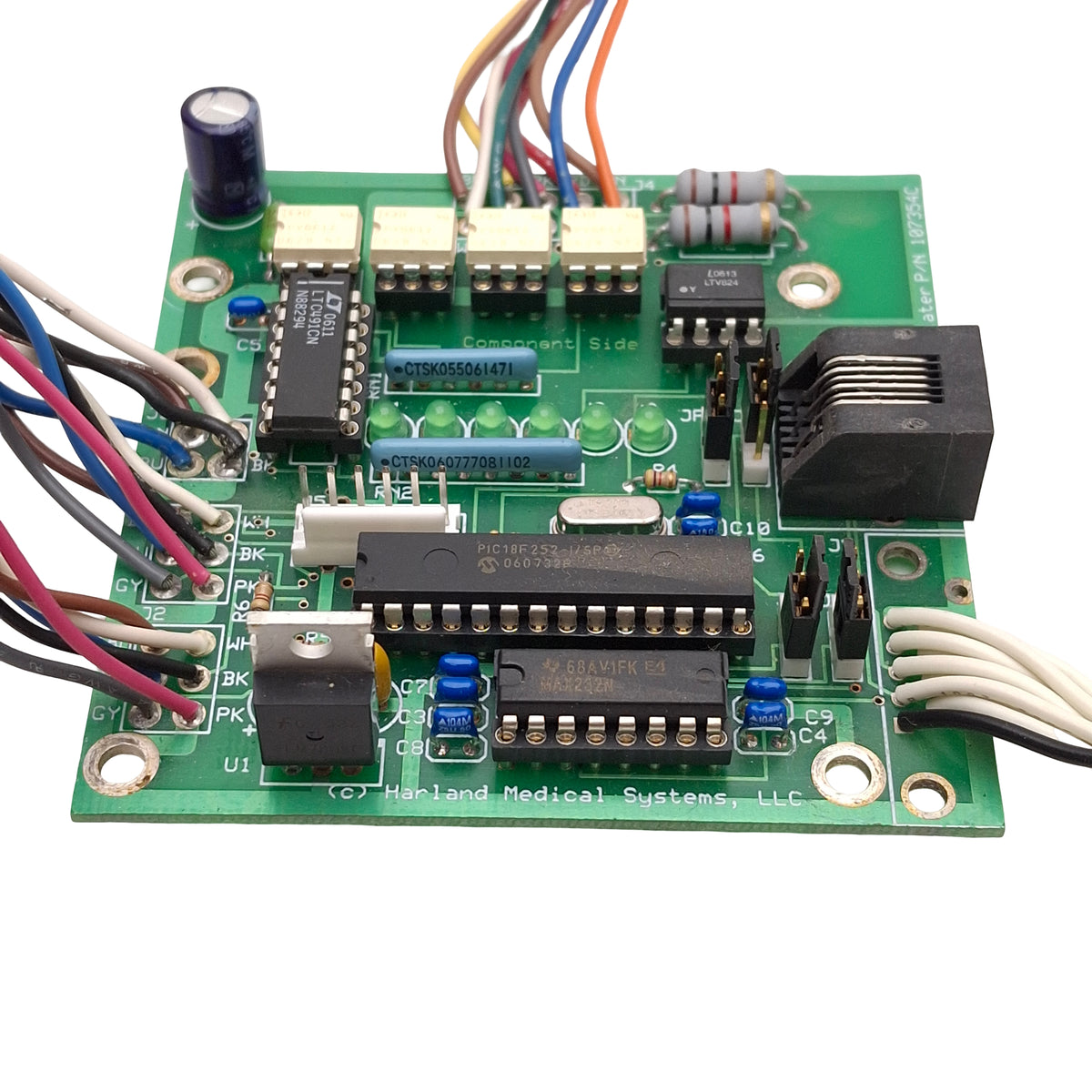 Used Harland Medical Systems 107354C Encoder Translator Board, RJ12, DB9 Male