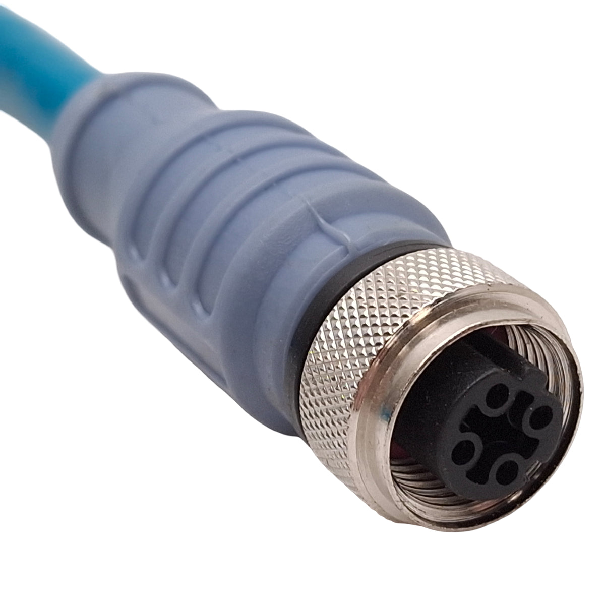 Used Turck RSSD RKSD 441-3M Industrial Ethernet Cable, 250V 4A, M12 4-Pin, 3m