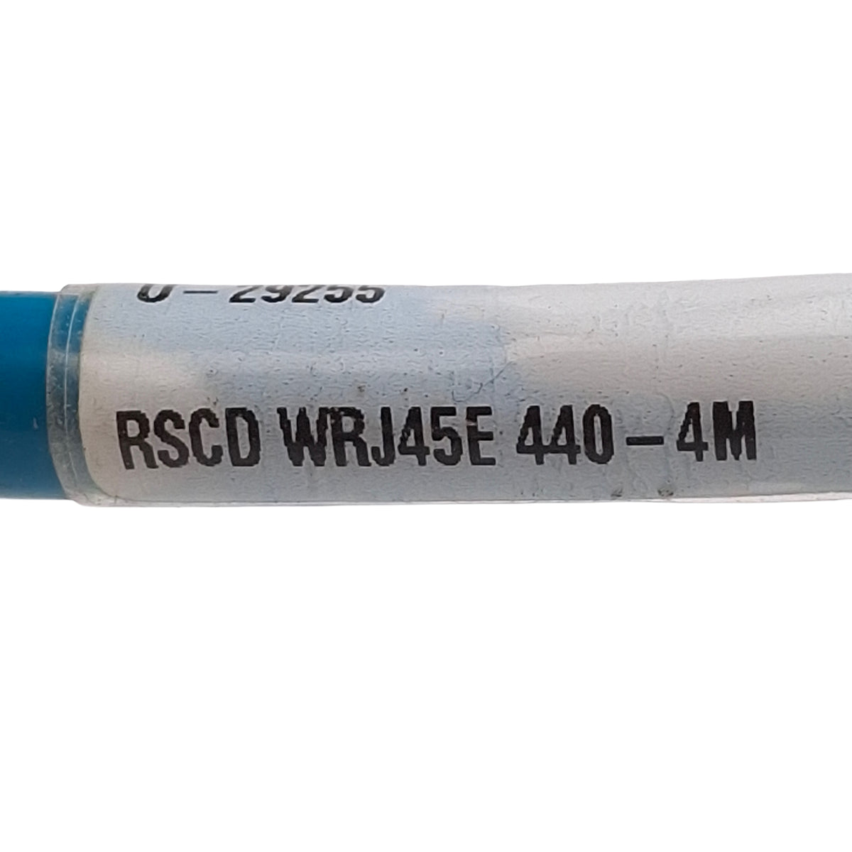Used Turck RSCD WRJ45E 440-4M Ethernet Cordset, 42V 1.5A, M12 4-Pin Male, RJ45, 4m
