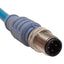 Used Turck RSCD WRJ45E 440-4M Ethernet Cordset, 42V 1.5A, M12 4-Pin Male, RJ45, 4m