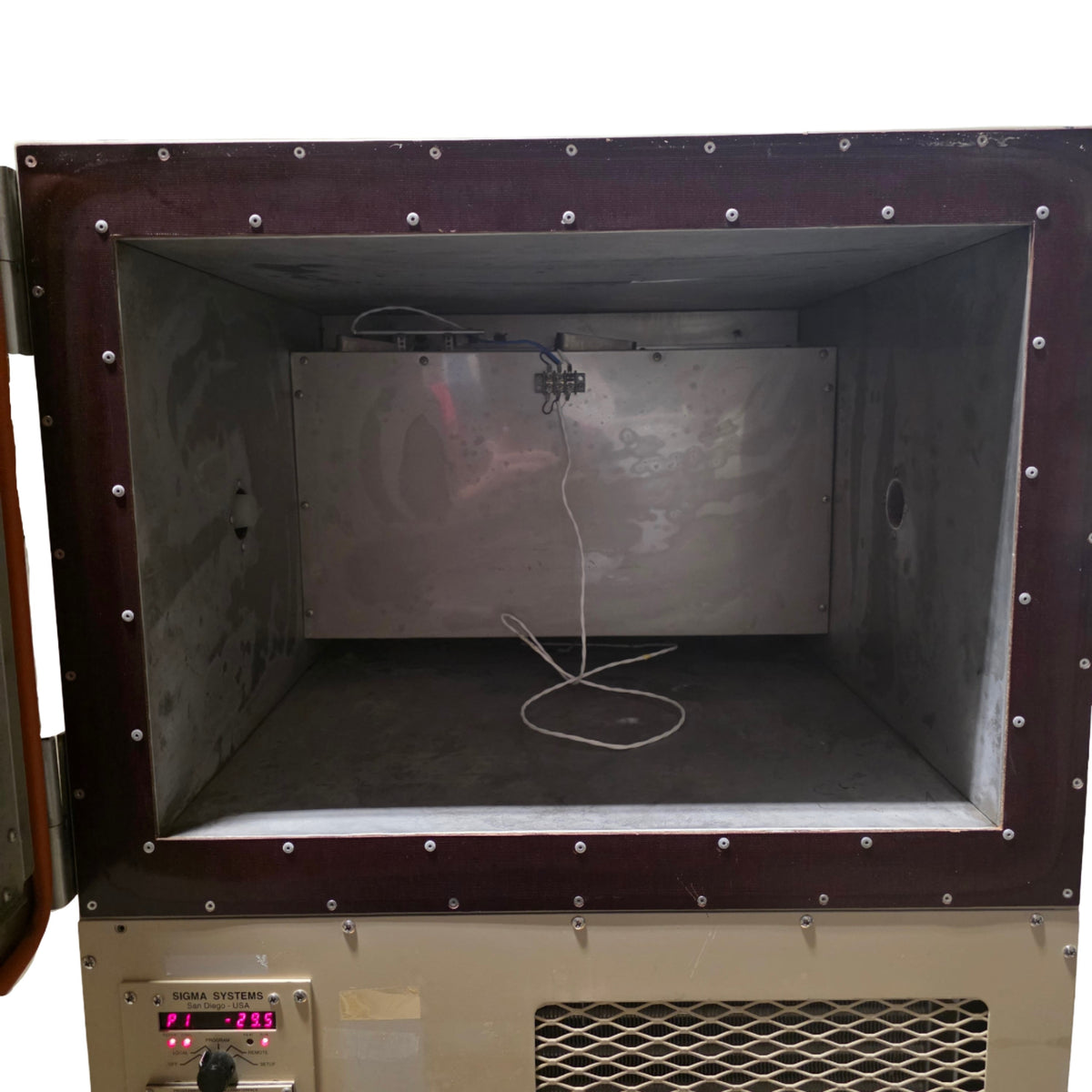 Used Sigma Systems M58M Thermal Test Chamber 2.1CuFt, -30° To 200°C, 208VAC 3-Ph 30A
