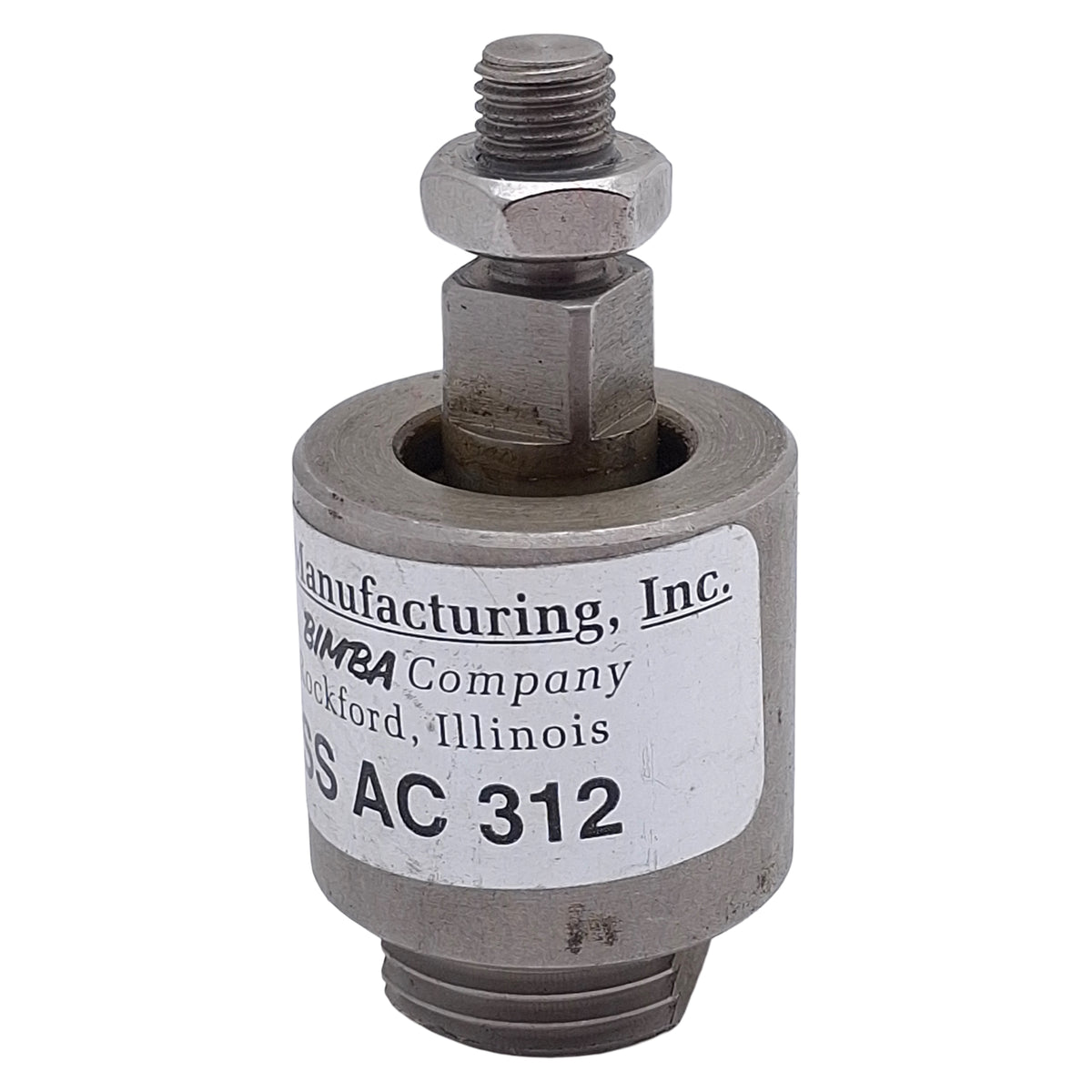Used Bimba AC312-SS Floating Joint Alignment Coupler, 5/16-24in Thread, 8300lbs Max