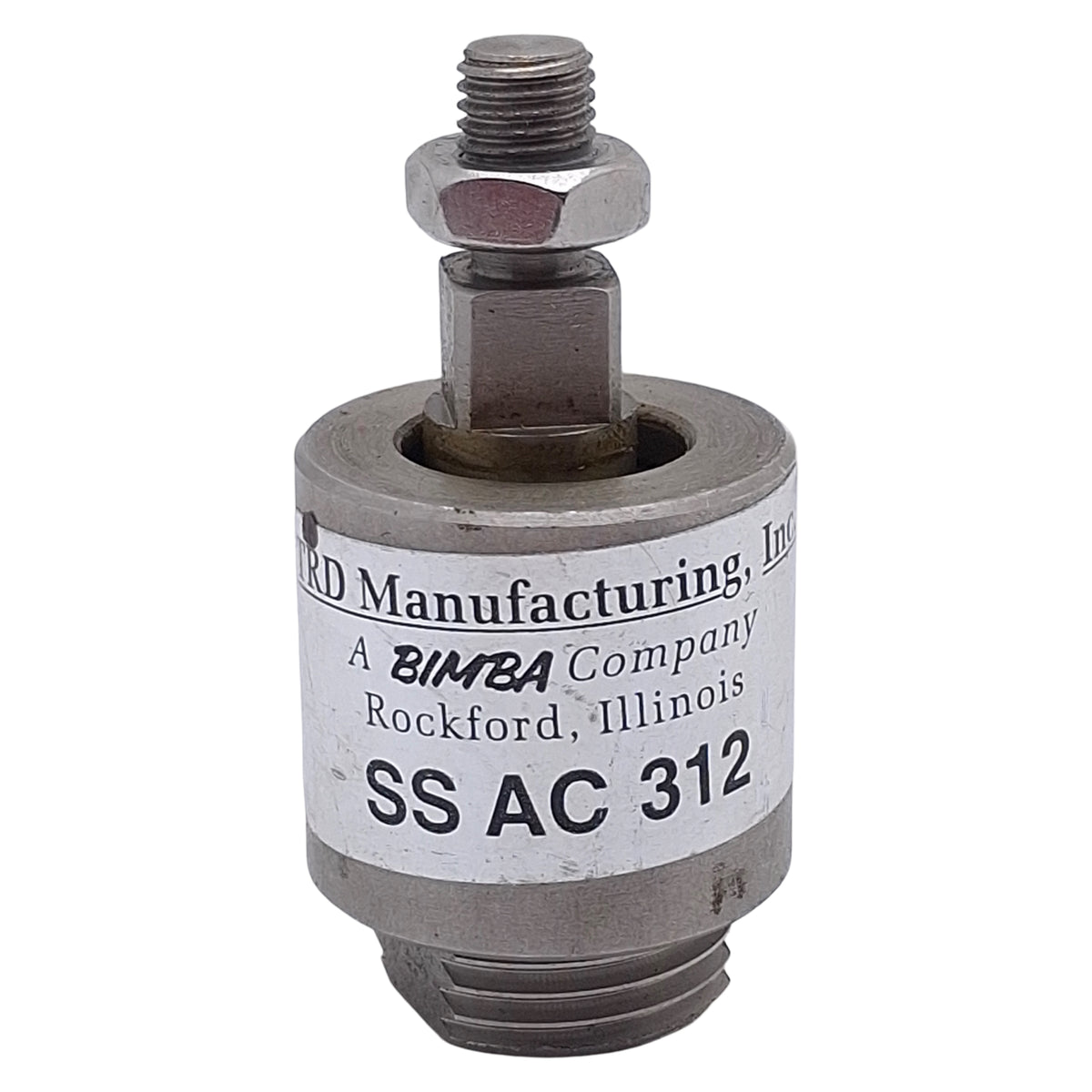 Used Bimba AC312-SS Floating Joint Alignment Coupler, 5/16-24in Thread, 8300lbs Max