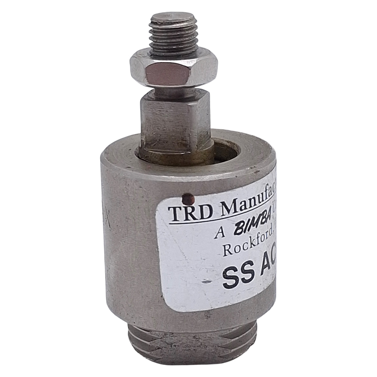 Used Bimba AC312-SS Floating Joint Alignment Coupler, 5/16-24in Thread, 8300lbs Max