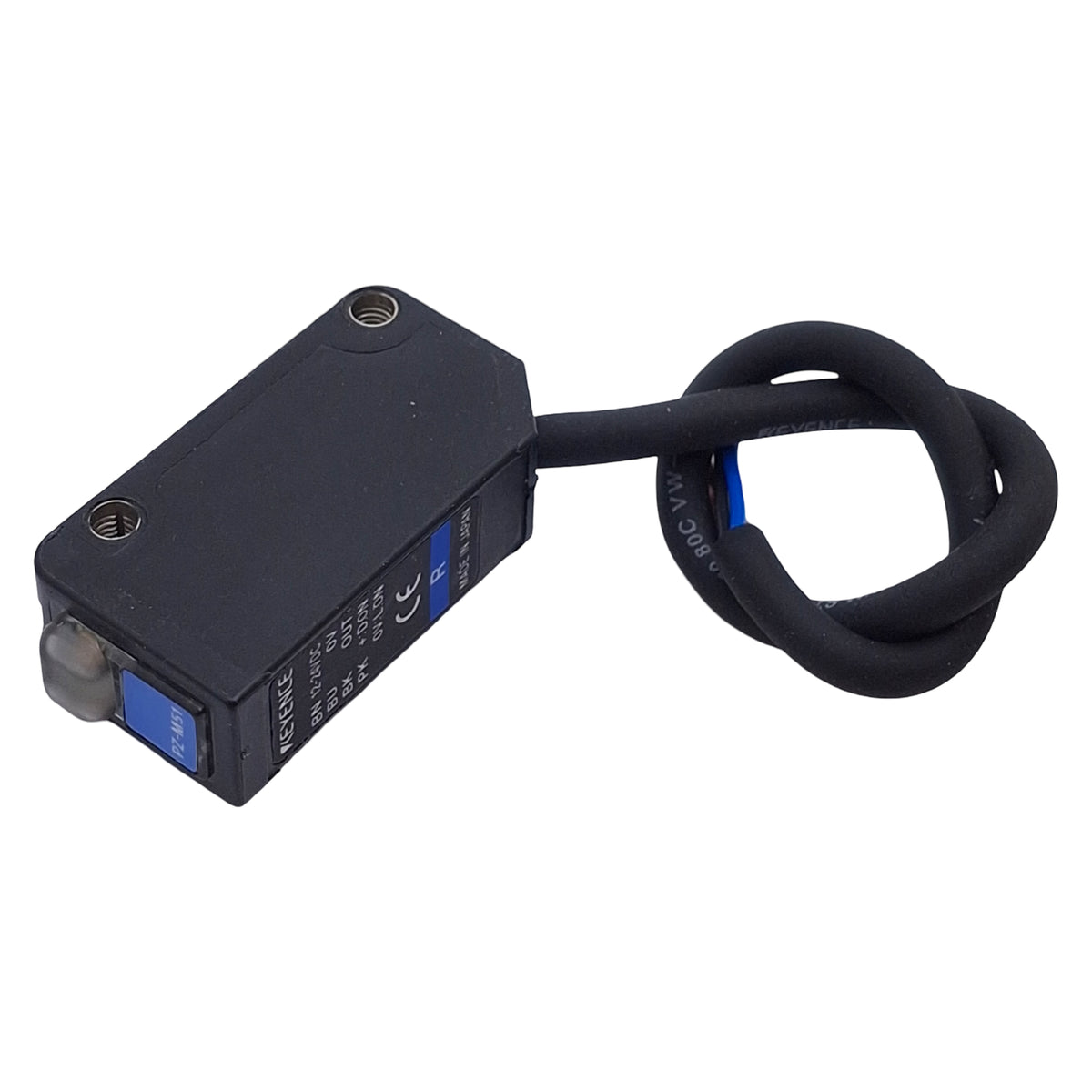 Used Keyence PZ-M51 Photoelectric Sensor, NPN, 10m Range, 12-24VDC, 4-Wire Cable
