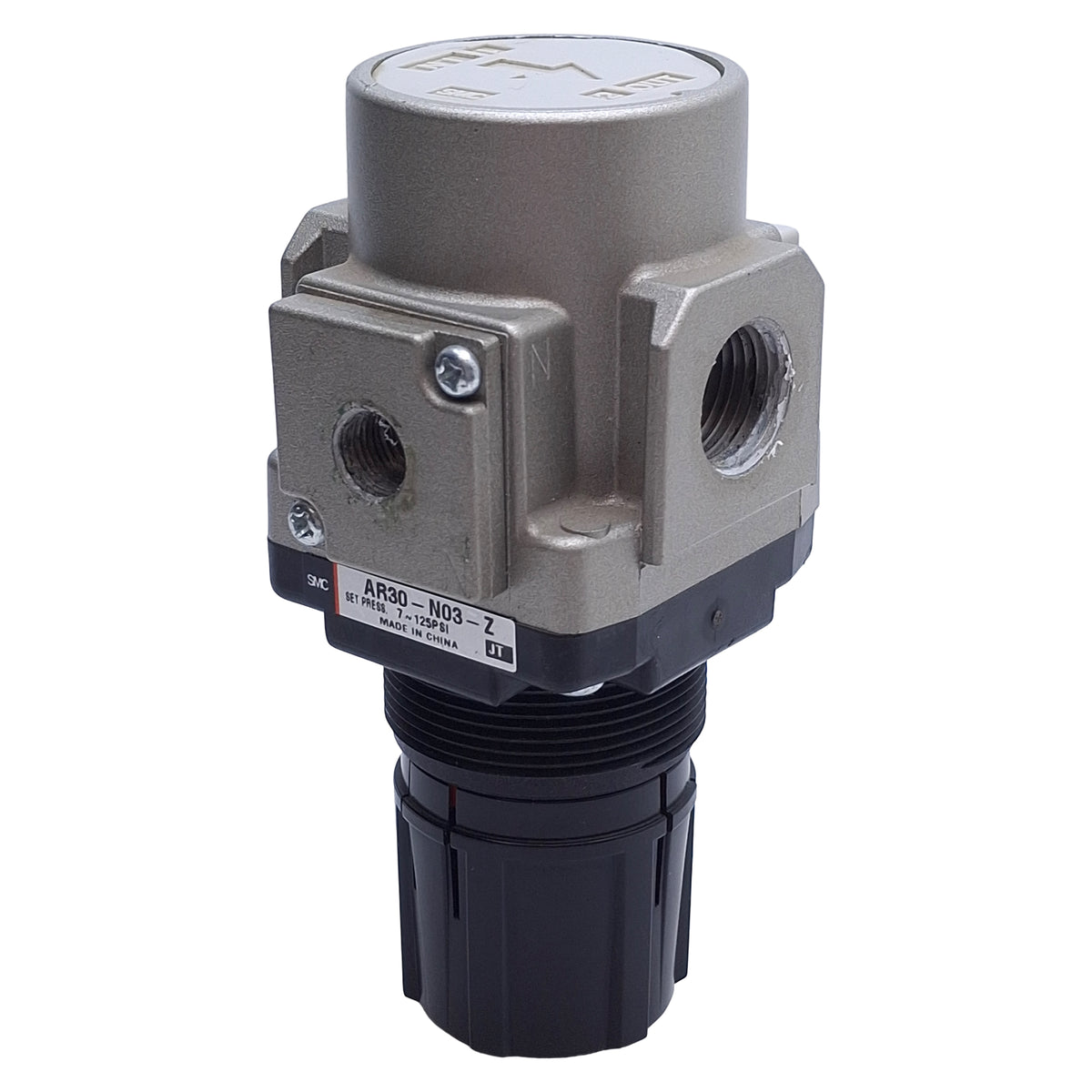 Used SMC AR30-N03-Z Pressure Regulator 7-125psi Set, 145psi Max, 3/8 NPT Ports