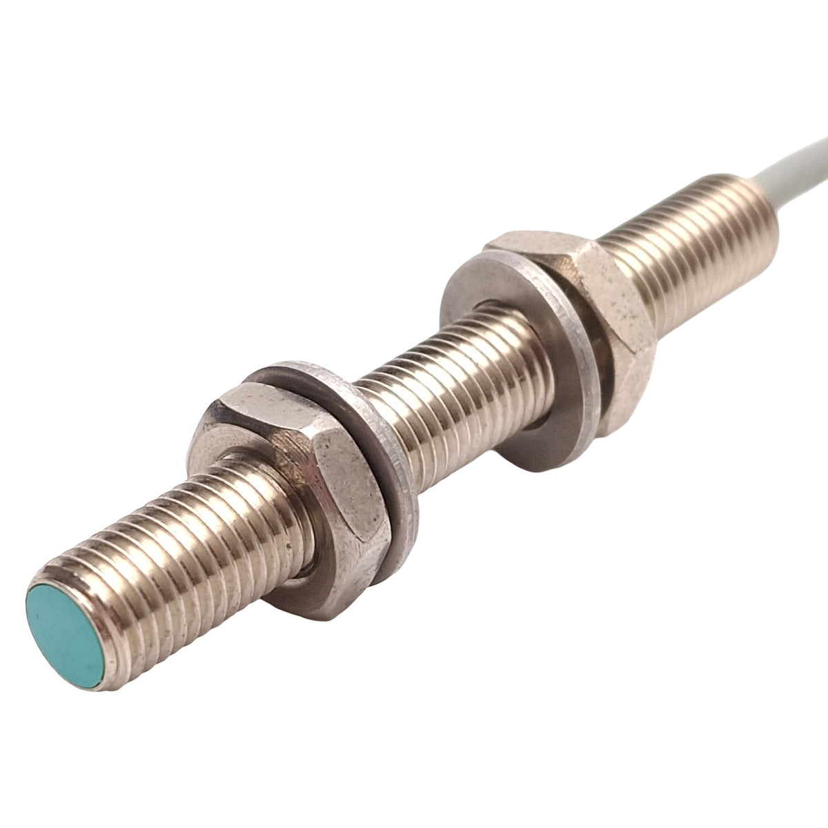 Used Pepperl+Fuchs NBB1,5-8GM60-A2 Proximity Sensor, PNP-NO/NC, 1.5mm, 10-30VDC, 6ft