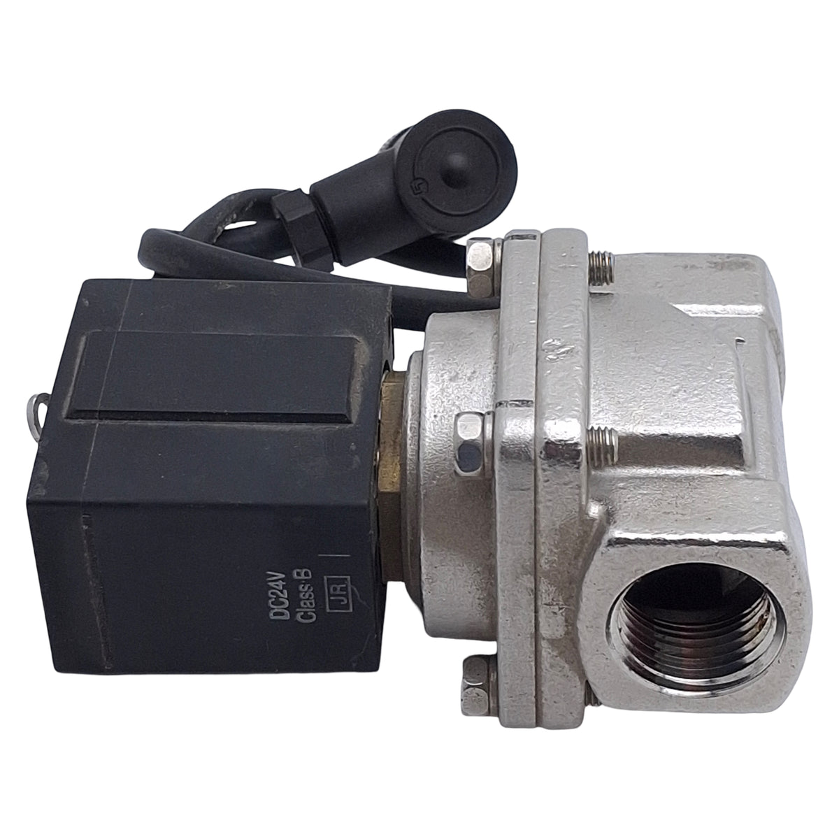 Used SMC VXZ2240-04T-5DZ1 Solenoid Valve, 2/2-Way, 1/2in NPT, 0-0.7MPa, 24VDC Coil