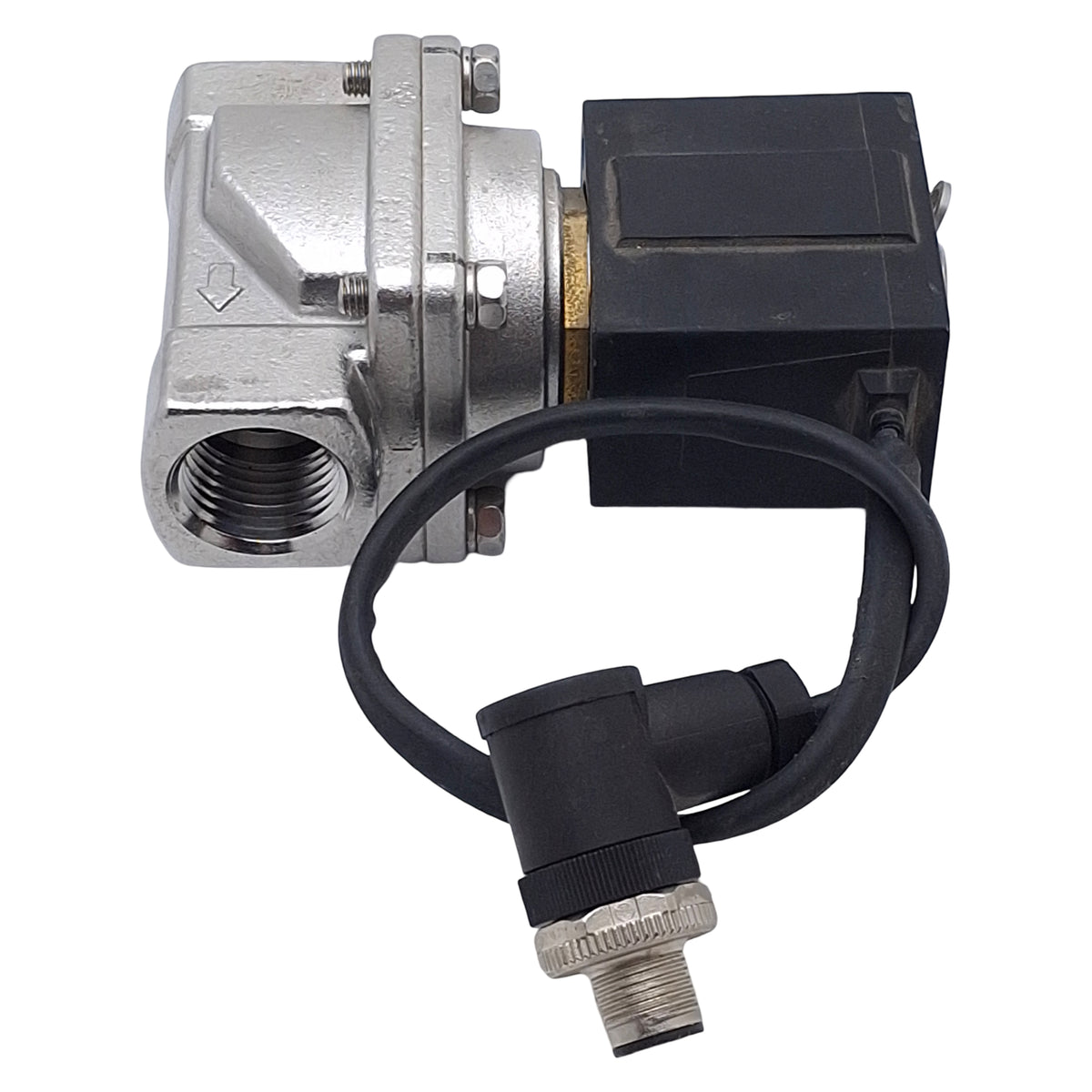 Used SMC VXZ2240-04T-5DZ1 Solenoid Valve, 2/2-Way, 1/2in NPT, 0-0.7MPa, 24VDC Coil