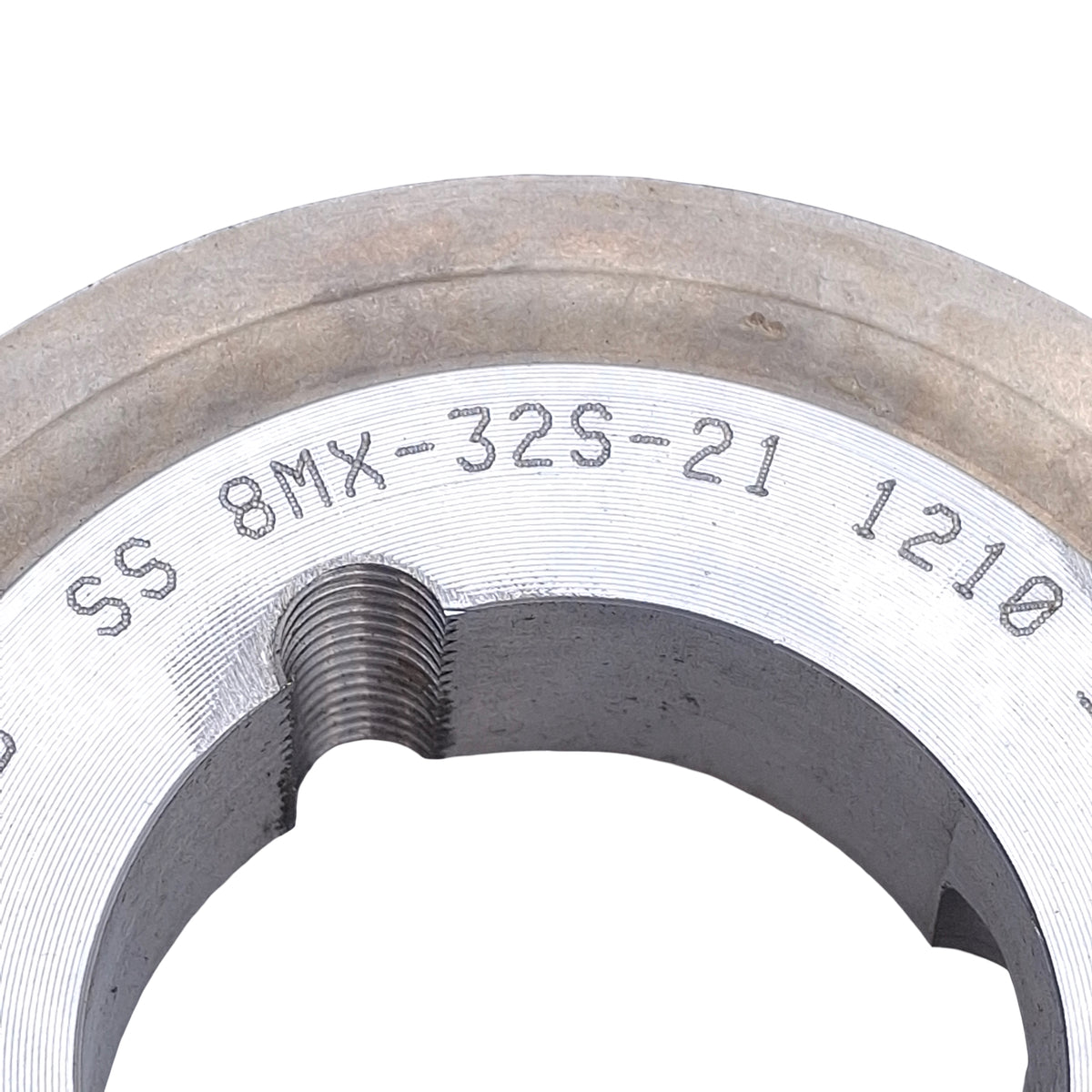 Used Gates SS 8MX-32S-21 Poly Chain Sprocket 32 Teeth, ø3.61in Flange, 3.208in Pitch