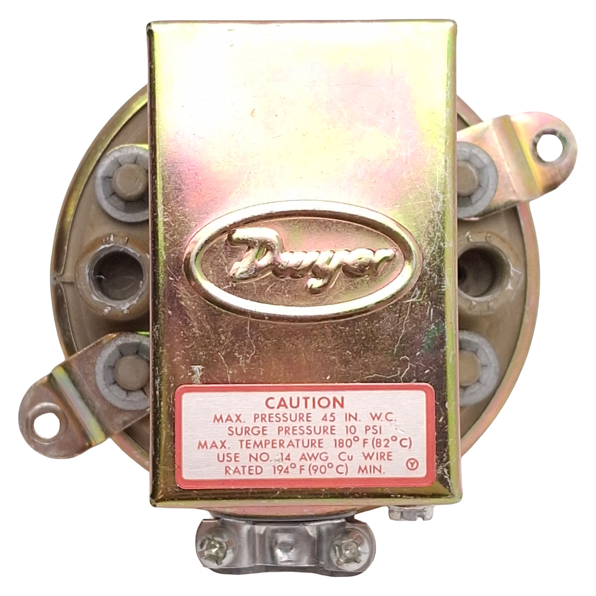 Used Dwyer 1910-00 Low Differential Pressure Switch, 0.07-0.15in WC, 1/8in NPT