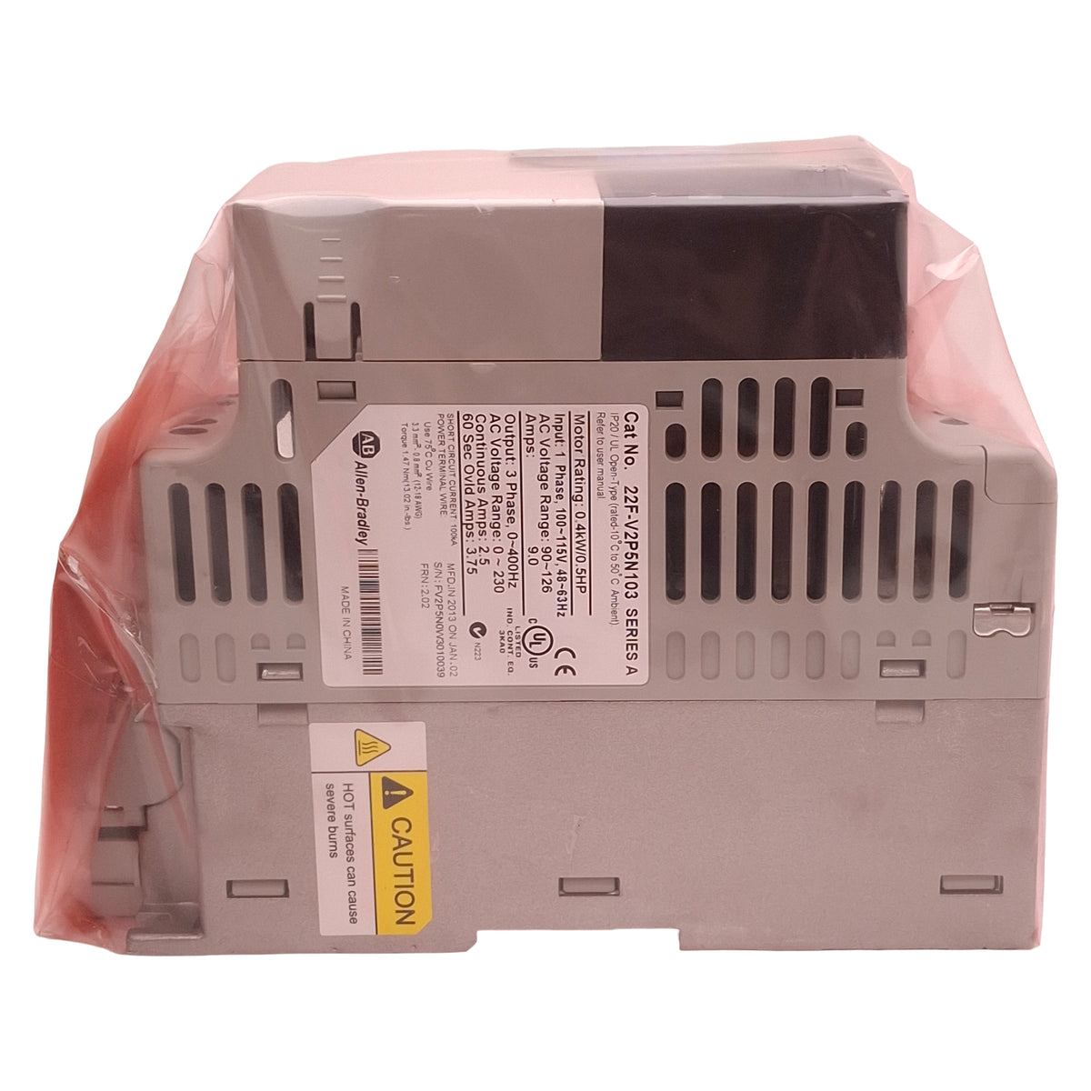 New Allen Bradley 22F-V2P5N103 PowerFlex4M AC Drive, 0.4kW/0.5HP, 3Ø 230VAC 2.5A