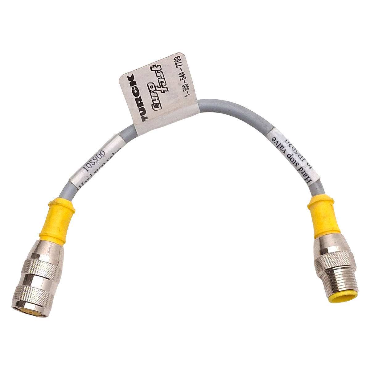Used Lot of 3 Turck RK 4T-0.2-RS 4T Extension Cable, M12 4-Pin Male to Female, 0.2m