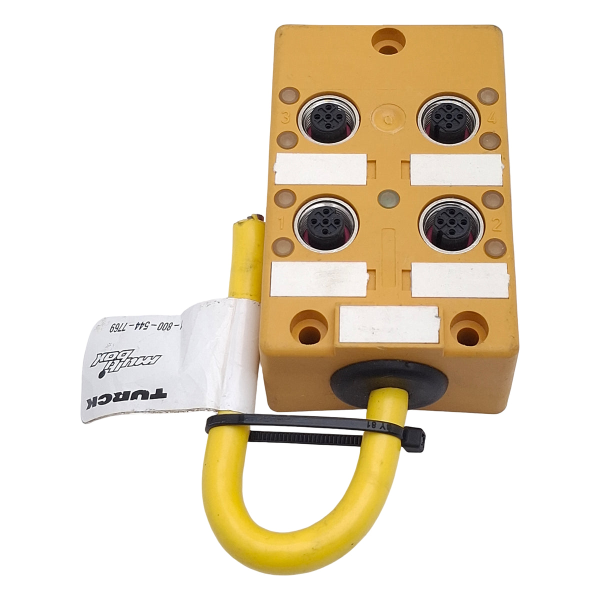 Used Turck VB 40.5-P7X9-5 EuroFast Home Run Junction Box, 4-Port 5-Pin M12, 4A 48V