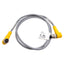 Used Lot of 3 Turck WKC 6T-1-WSC 6T Extension Cable, M12 6-Pin Male to Female, 1m