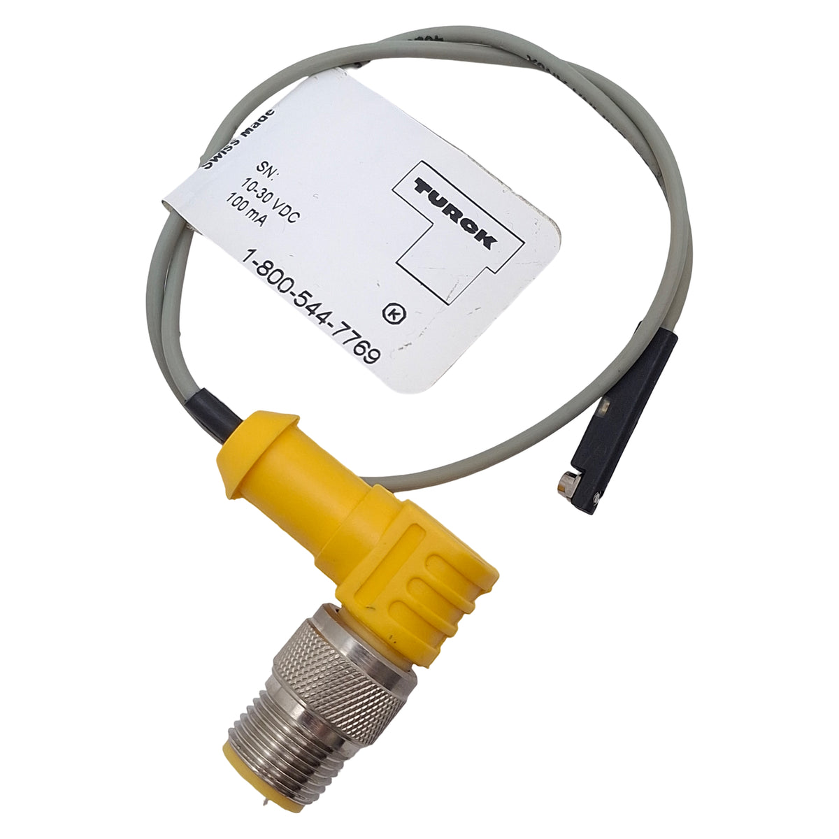 Used Turck BIM-INR-AN6X-0.3M-WS 4T Magnetic Field Sensor, NPN NO, 10-30VDC, 4-Pin M12