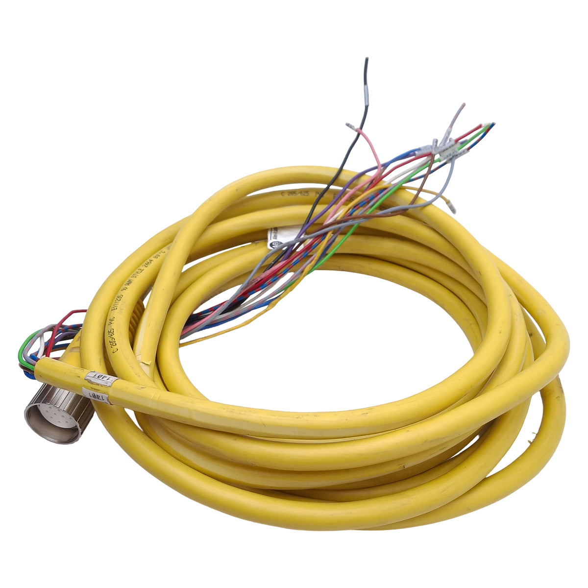 Used Allen Bradley 889M-F12AH-5 Cordset, M23 12-Pin Female to Flying Leads, 15ft