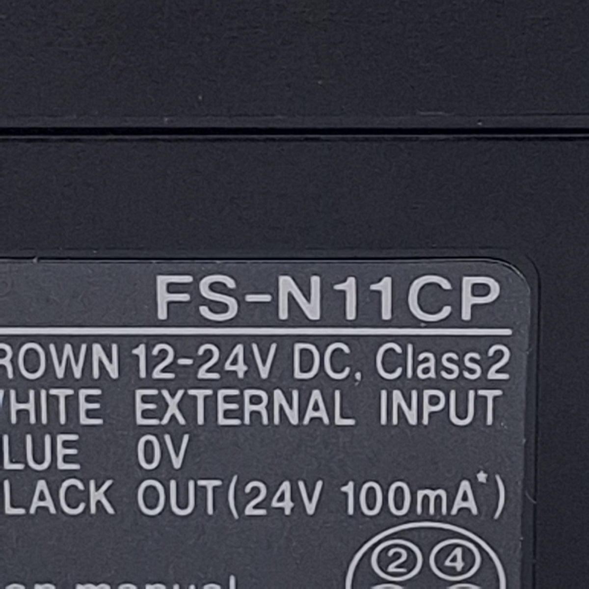 Used Keyence FS-N11CP Digital Fiber Optic Amplifier, PNP, 12-24VDC, 100mA, 4-Pin M8
