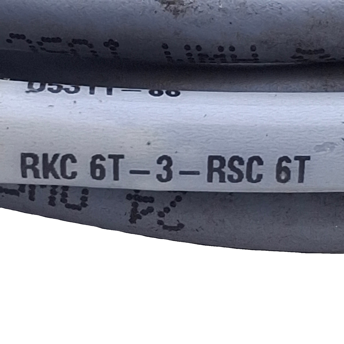 Used Turck RKC 6T-3-RSC 6T Cordset M12 Straight 6-Pin Male to Female, 3m Length
