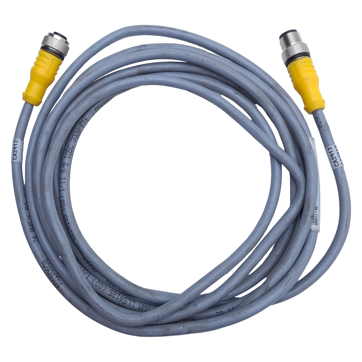 Used Turck RKC 6T-3-RSC 6T Cordset M12 Straight 6-Pin Male to Female, 3m Length