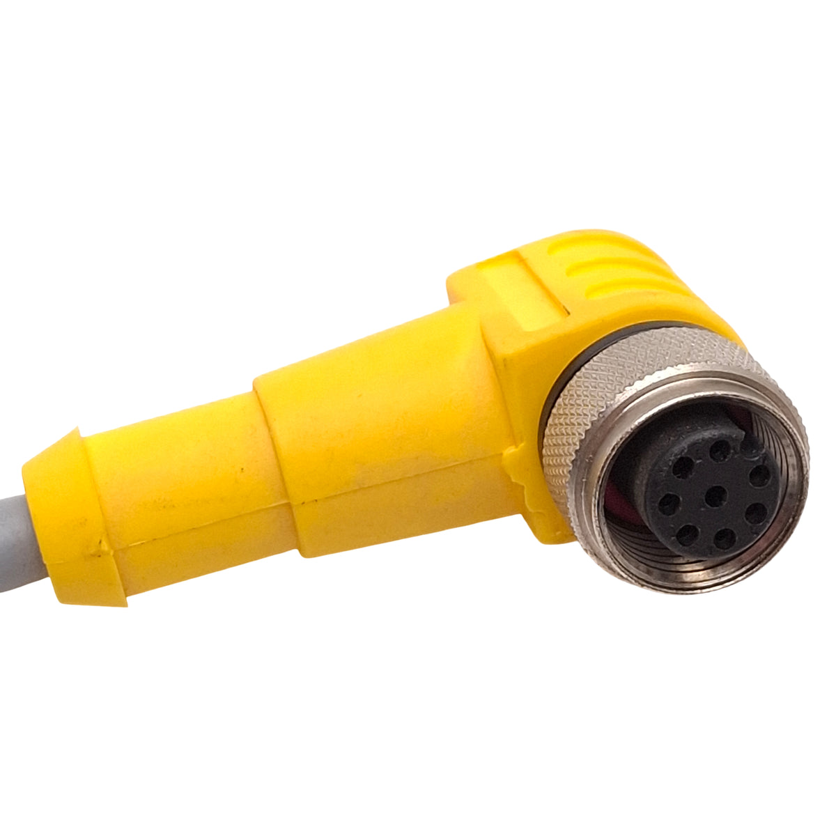 Used Turck WKC 6T-3-WSC 6T Extension Cable, Right Angle M12 6-Pin Male to Female, 3m