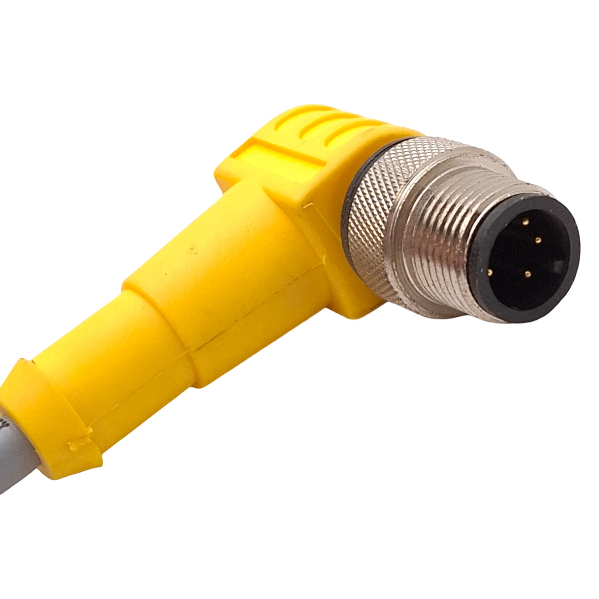 Used Turck WKC 6T-3-WSC 6T Extension Cable, Right Angle M12 6-Pin Male to Female, 3m