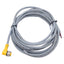Used Turck WK4.6T-6 Cordset, 6-Pin M12 Right Angle Female to Leads, 4A 250VAC, 4m