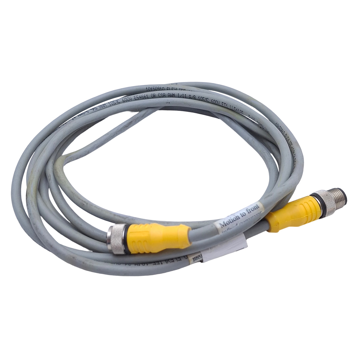 Used Turck RKC 6T-3-RSC 6T/S101 Cordset M12 Straight 6-Pin Male to Female, 3m Length