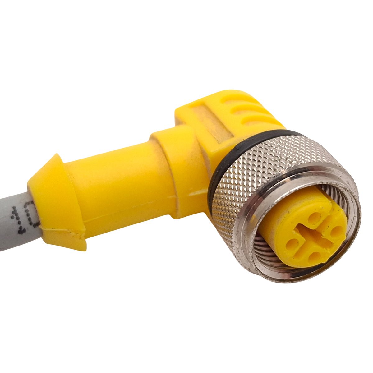 Used Turck WK 4.4T-4-WS 4.4T/S101 Extension Cable, 90° M12 4-Pin Male to Female, 4m
