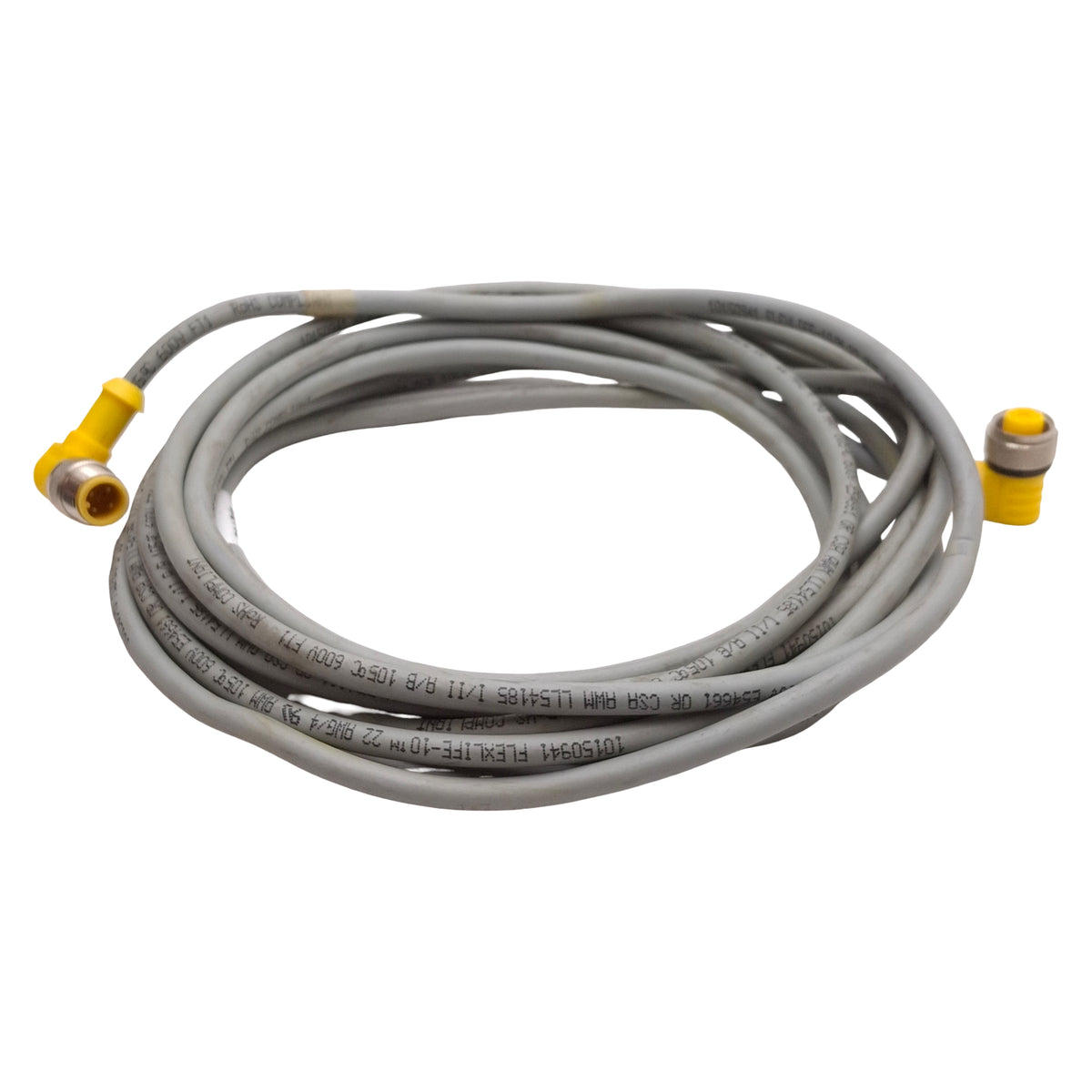 Used Turck WK 4.4T-4-WS 4.4T/S101 Extension Cable, 90° M12 4-Pin Male to Female, 4m