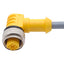 Used Turck WK4.4T-5 Cordset, 4-Pin M12 Right Angle Female to Leads, 4A 250VAC, 3.5m