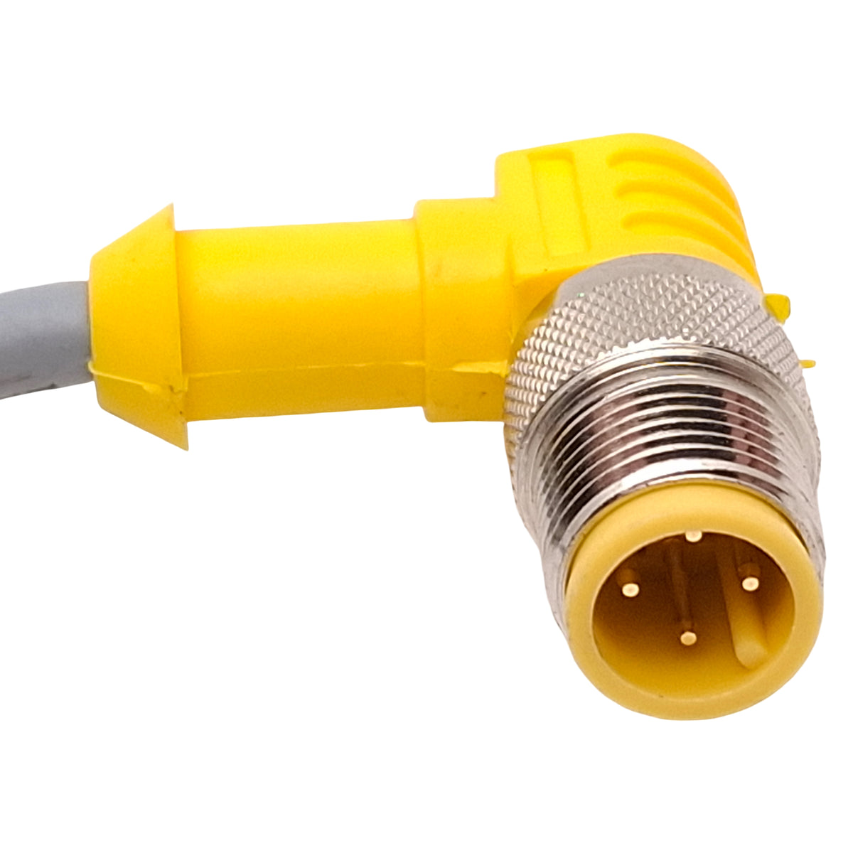 Used Turck WK 4.4T-4-WS 4.4T Extension Cable Right Angle M12 4-Pin Male to Female, 4m