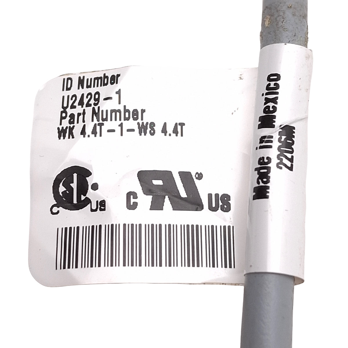 Used Lot of 3 Turck WK 4.4T-1-WS 4.4T Extension Cable 90° M12 4-Pin Male to Female 1m
