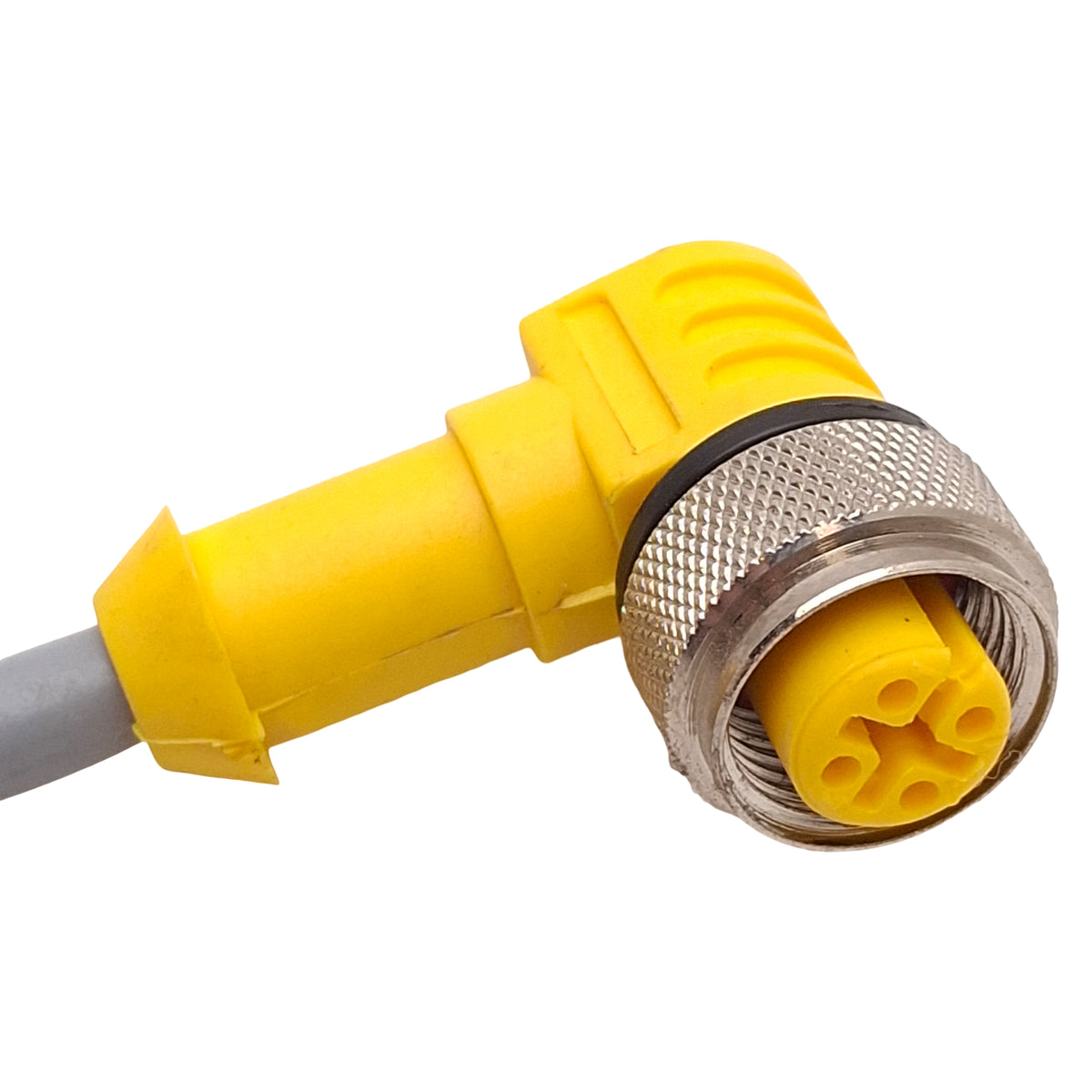 Used Lot of 3 Turck WK 4.4T-1-WS 4.4T Extension Cable 90° M12 4-Pin Male to Female 1m