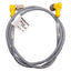 Used Lot of 3 Turck WK 4.4T-1-WS 4.4T Extension Cable 90° M12 4-Pin Male to Female 1m