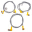 Used Lot of 3 Turck WK 4.4T-1-WS 4.4T Extension Cable 90° M12 4-Pin Male to Female 1m