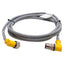 Used Turck WK 4.6T-2-WS 4.6T Extension Cable Right Angle M12 6-Pin Male to Female, 2m