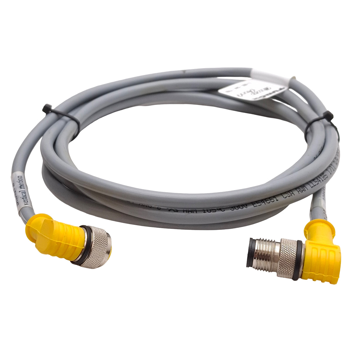 Used Turck WK 4.6T-2-WS 4.6T Extension Cable Right Angle M12 6-Pin Male to Female, 2m