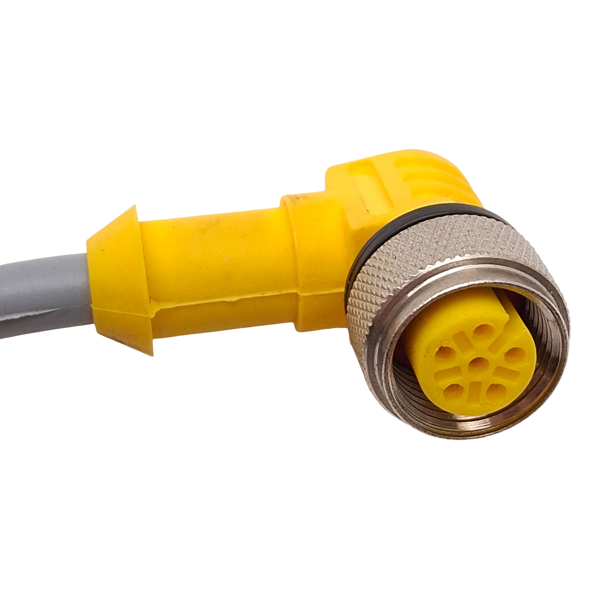 Used Turck WK 4.6T-2-WS 4.6T Extension Cable Right Angle M12 6-Pin Male to Female, 2m