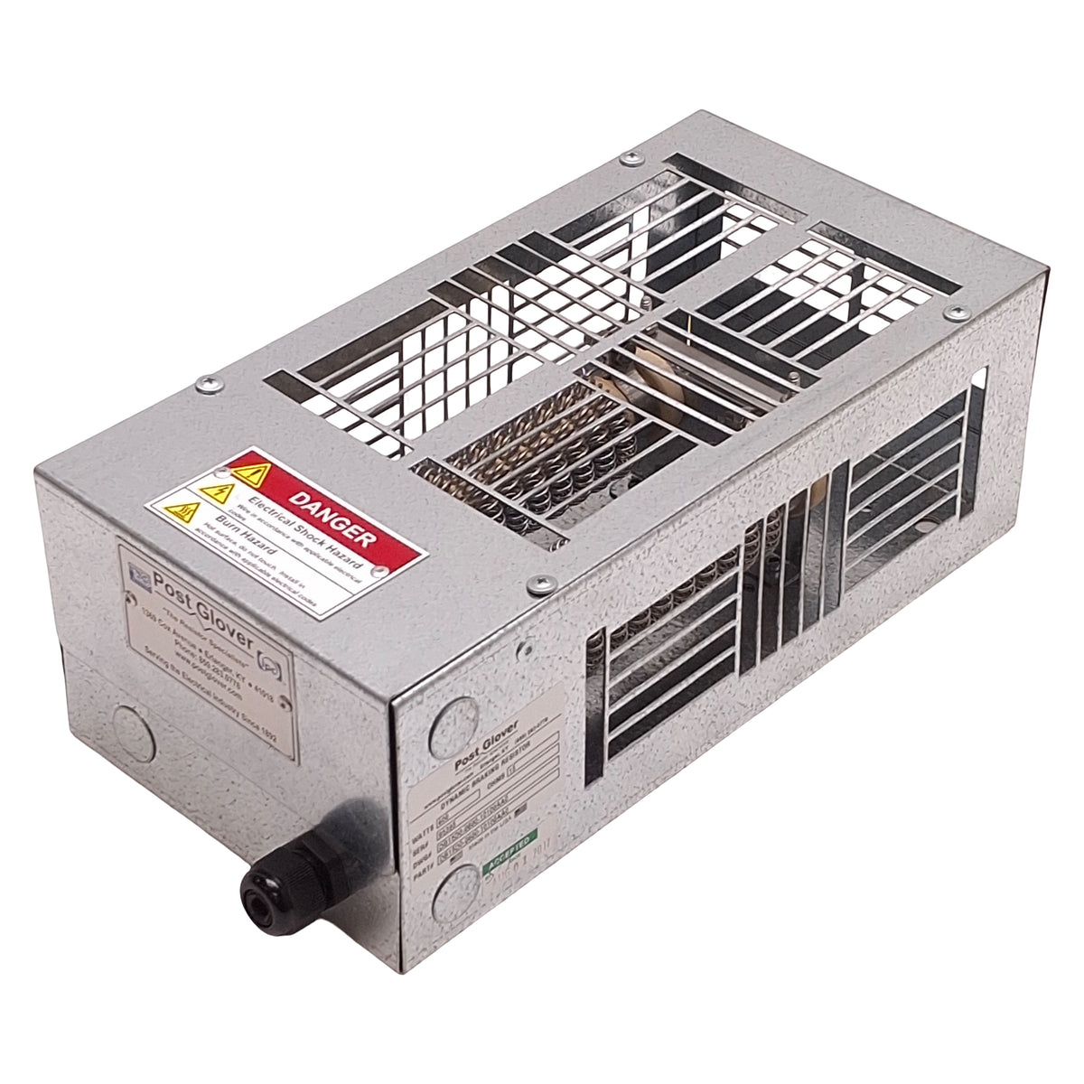 Used Post Glover DB15D0-0600-10100AA0 Braking Resistor 15Ohms, 600W, 14in x 4in x5in